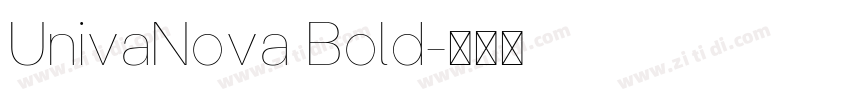 UnivaNova Bold字体转换